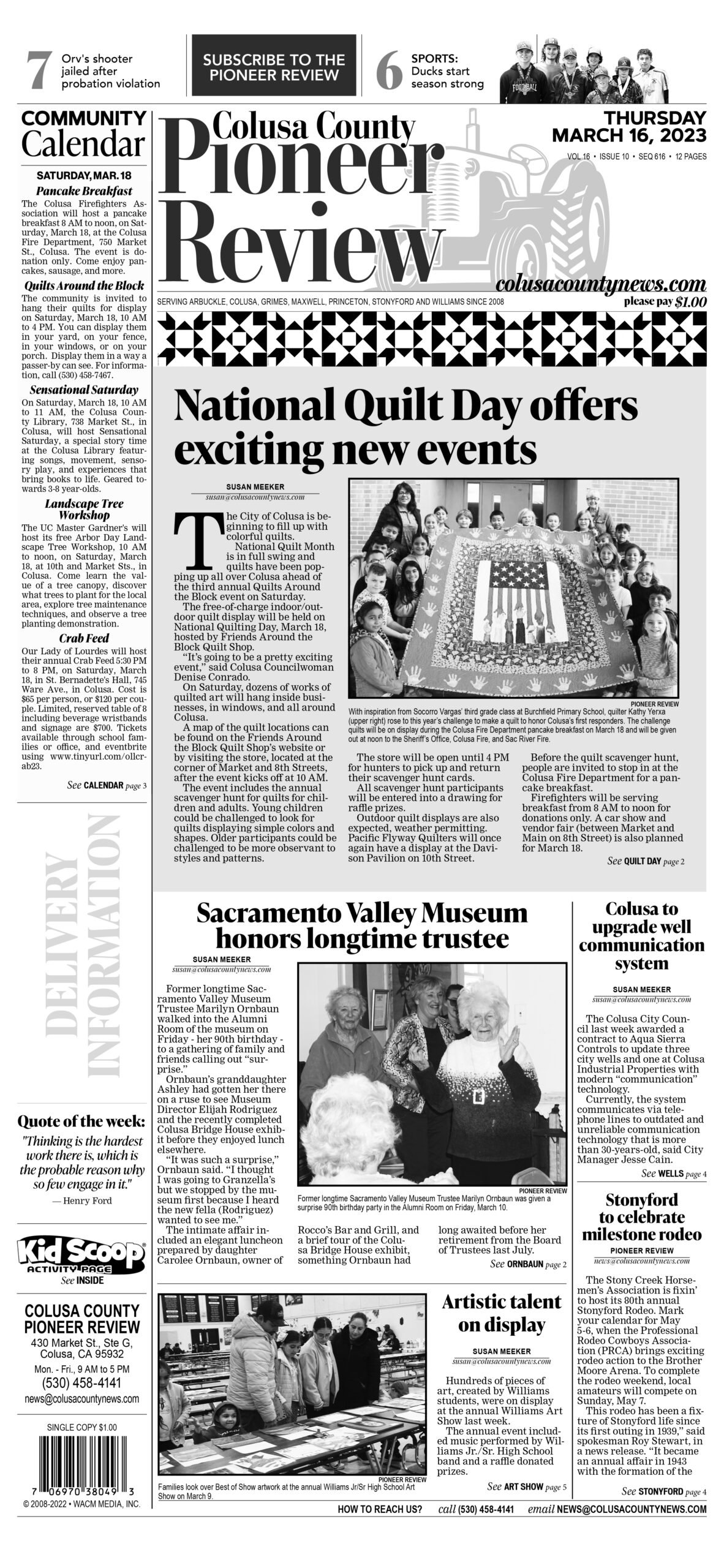 Colusa County Pioneer Review March 16, 2023 