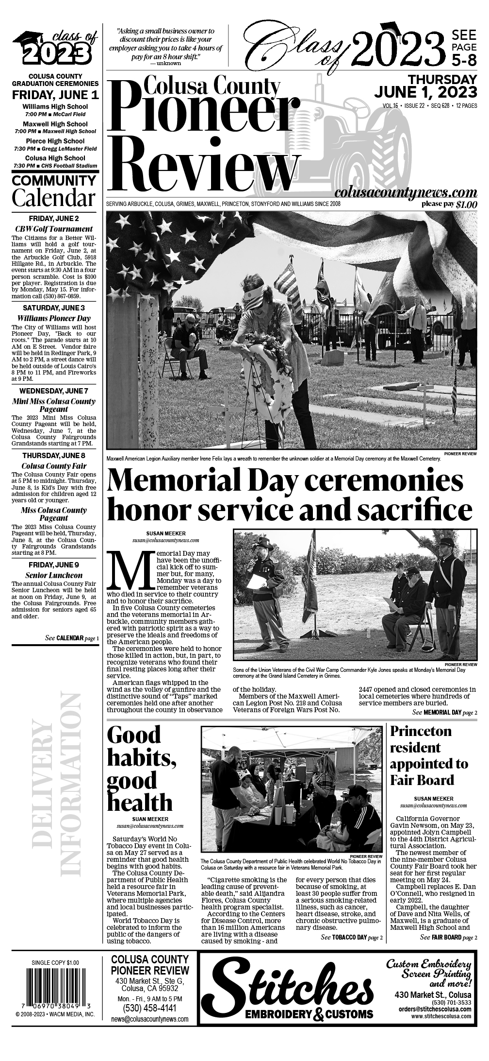 Colusa County Pioneer Review June 1, 2023 