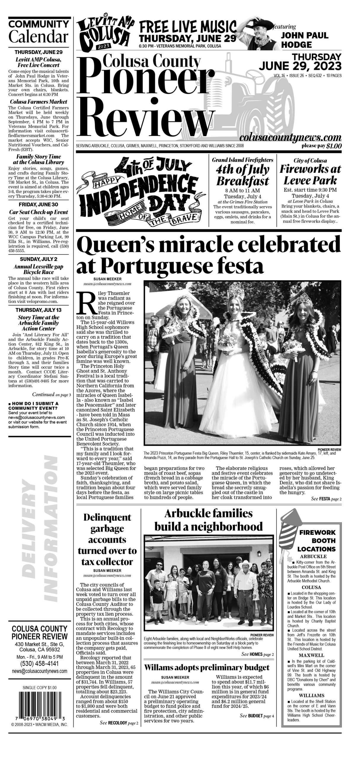 Colusa County Pioneer Review June 29 2023 
