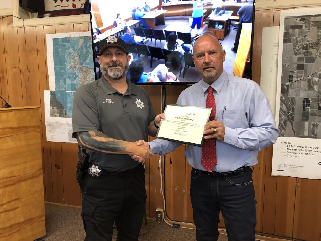 Colusa County Pioneer Review Colusa City Police Department recognized